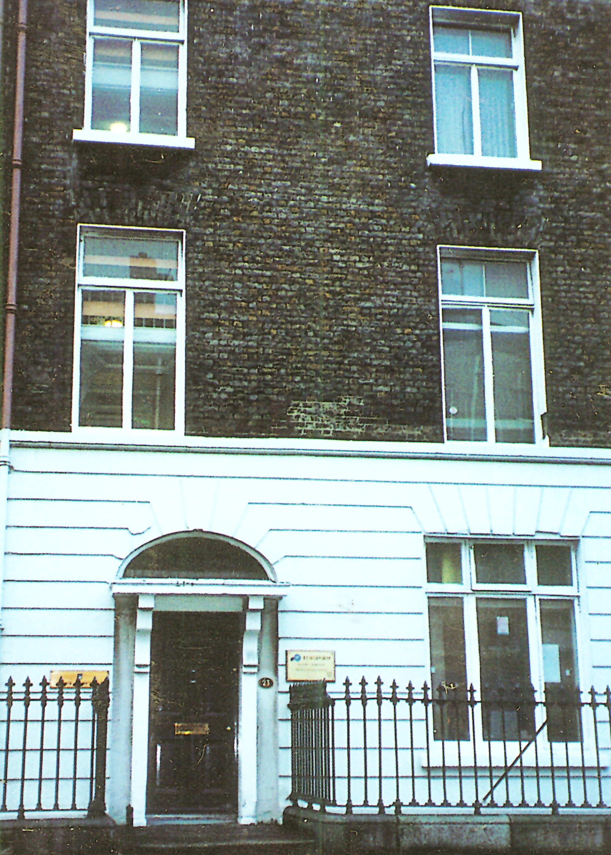23 Westland Row, Dublin where the artist had his studio, and where President de Valera sent his Chancellor's gown, through the Provost of the University Dr Wilmot, to complete his portrait.