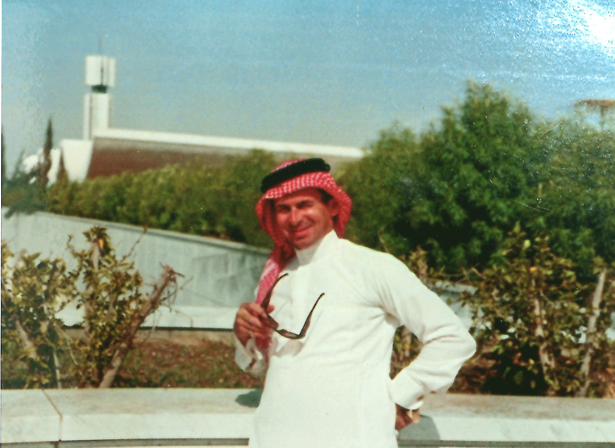The artist near Mecca, 1980